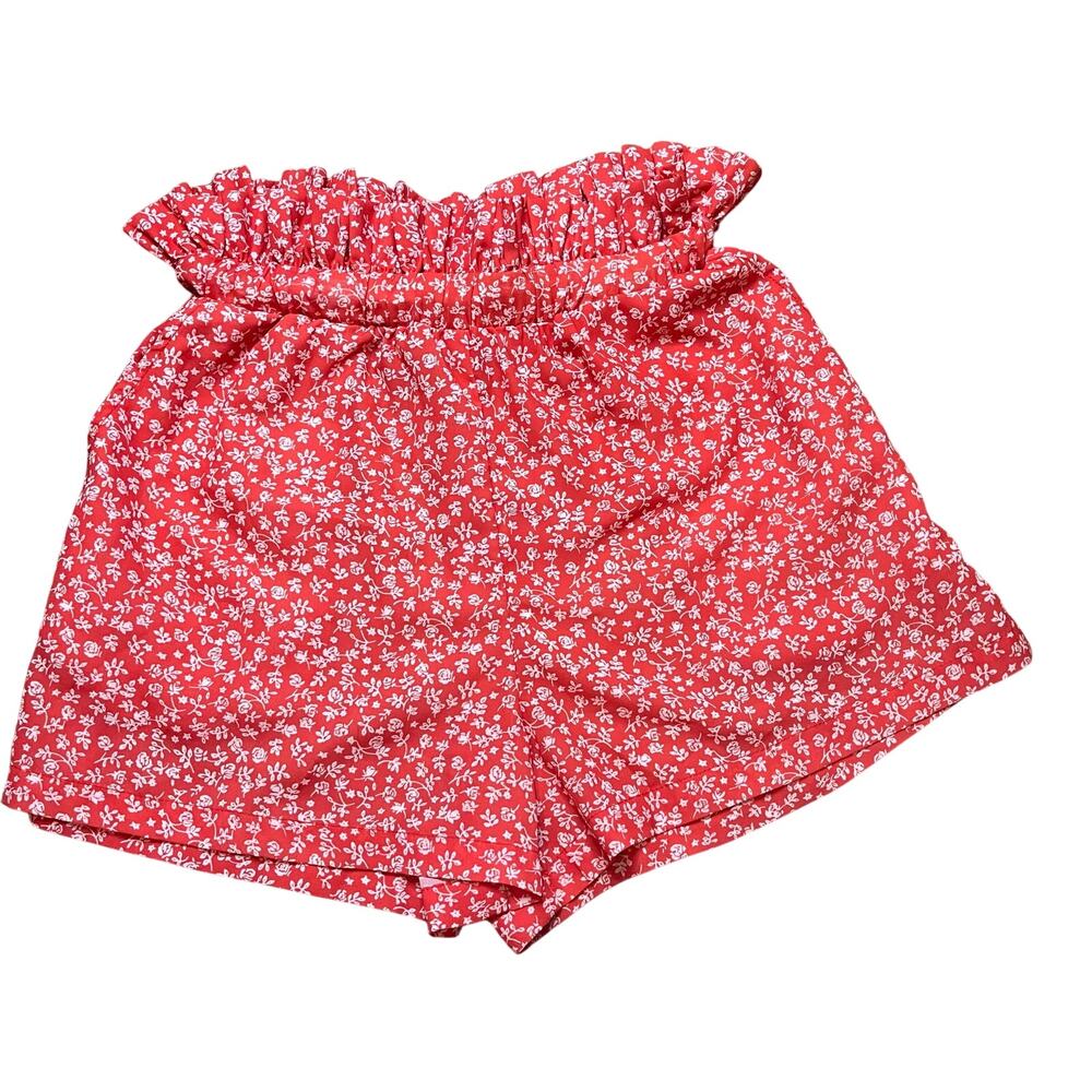 Nasty Gal Red / White Elastic Shorts Size 2